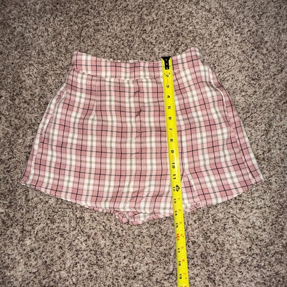 Pink and Brown Plaid Skort - Picture 2 of 6